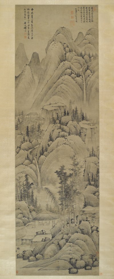 Landschaft, Hängende Schriftrolle, Ming-Dynastie von Yun Hsiang Yun Hsiang