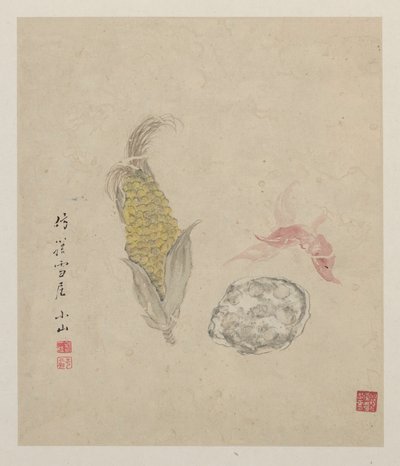 Mais, Lotuswurzel und Wasserkastanie von Zou Yigui
