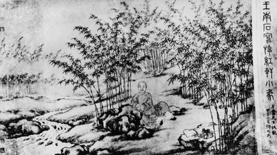 Ein Gemälde des Schriftstellers Cao Xueqin (Tsao Hsueh-chin) aus dem 18. Jahrhundert von Frederick (attr. to) Barnard