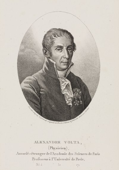 Alessandro Volta, italienischer Physiker und Erfinder, ca. 1800 von Frederick (attr. to) Barnard