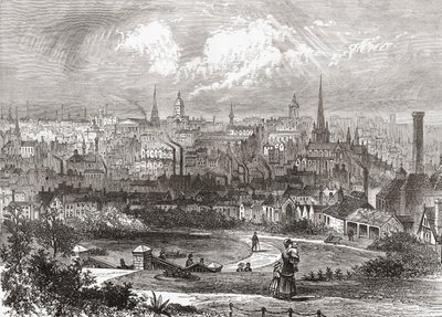 Birmingham, West Midlands, England im späten 19. Jahrhundert, aus Our Own Country, veröffentlicht 1898 von Ferdinand Georg Waldmuller
