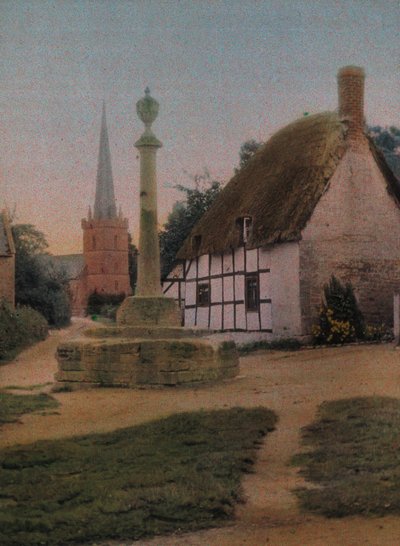 Reetgedecktes Cottage von Frederick (attr. to) Barnard