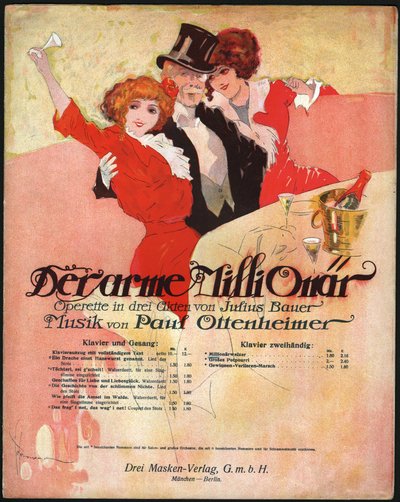 Eleganter Mann umgibt hübsche Frauen in der Belle Époque (Illustration) von . .