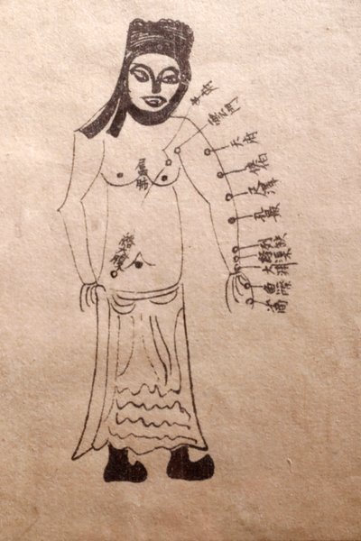 Museum für traditionelle vietnamesische Medizin, Die Kanäle und Gefäße, Buch der Akupunktur, Ho-Chi-Minh-Stadt, Vietnam von John Pardon