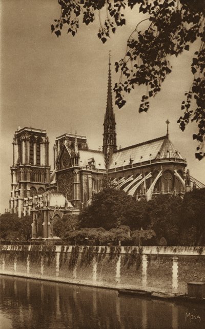 Paris: Kathedrale Notre-Dame (s/w Foto) von . .