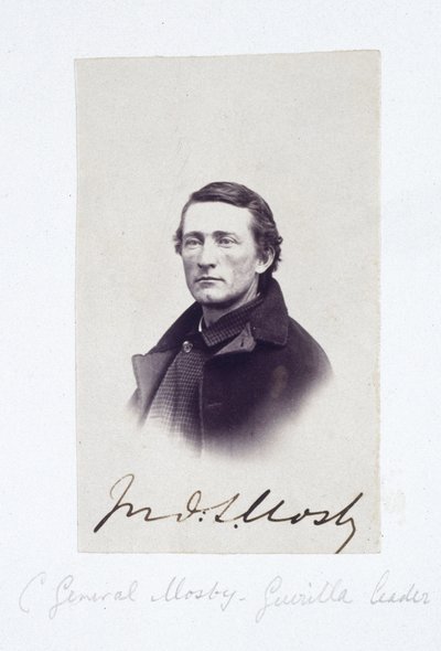Porträt von General Mosby, konföderierter Guerillaführer, um 1863 von Frederick (attr. to) Barnard