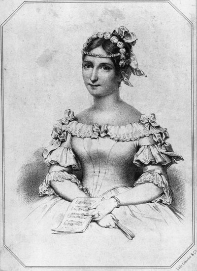 Porträt von Laura Cinti-Damoreau (1801-1863), französische Sopranistin, Lithographie von William Walcutt