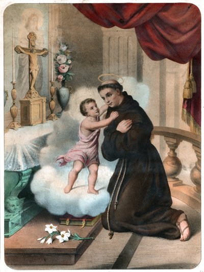 Der heilige Antonius von Padua (Gravur) von . .