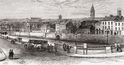 Shandon am River Lee, County Cork, Irland im späten 19. Jahrhundert, aus Our Own Country, veröffentlicht 1898 von Ferdinand Georg Waldmuller