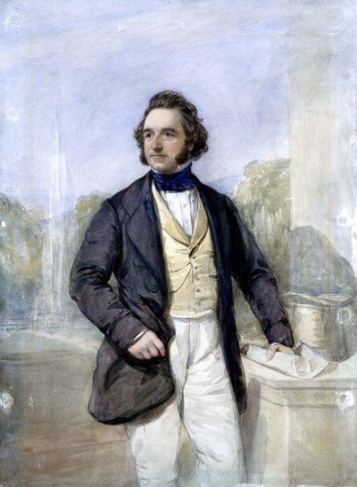 Sir Joseph Paxton, englischer Architekt und Designer des Kristallpalastes, ca. 1851 von Ferdinand Georg Waldmuller