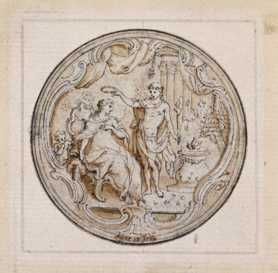 Studie eines ornamentalen Designs für ein Uhrengehäuse, von Moser, England von William Walcutt