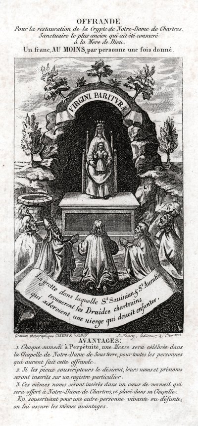Die Jungfrau Maria, verehrt von den Druiden, ca. 1850 von . .