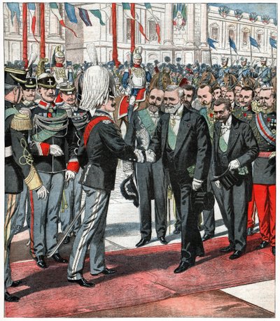 Viktor Emanuel III. und Émile Loubet von . .