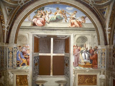 Kardinal- und Theologische Tugenden, Wand der Gerechtigkeit, Süden von Raphael