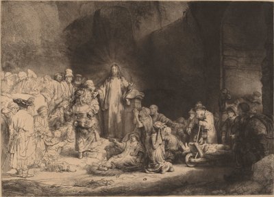 Christus predigt (Der Hundert-Gulden-Druck) von Rembrandt van Rijn