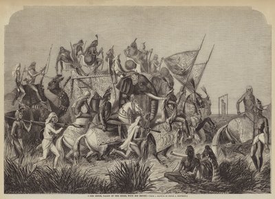 Sohir Singh, Raja der Sikhs, mit seiner Eskorte von after A. Soltykoff