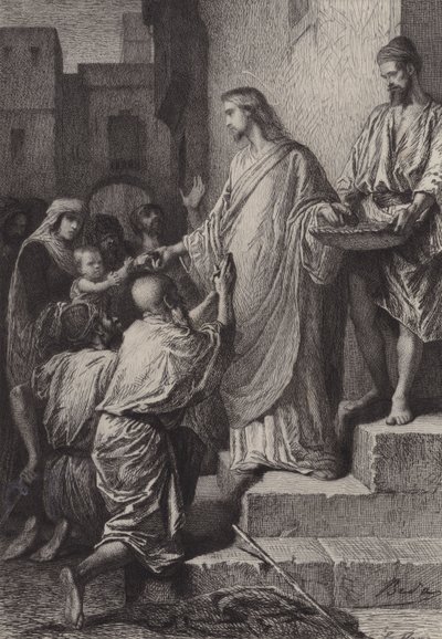 Almosen von after Albert Robida