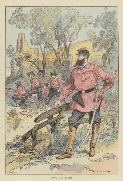 Mit Garibaldi von after Albert Robida