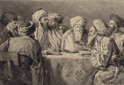Rat der Pharisäer und Herodianer von after Albert Robida