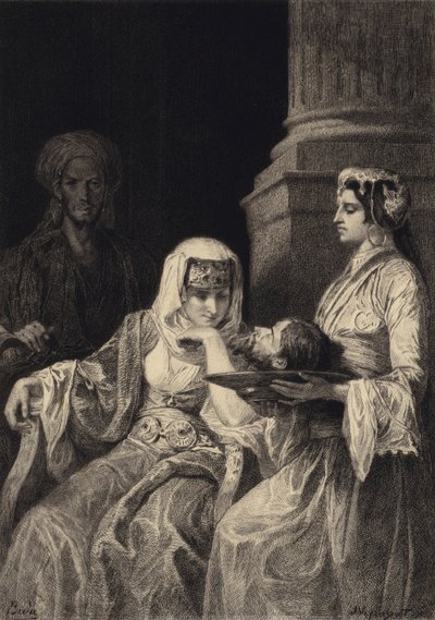 Herodias und das Haupt Johannes des Täufers von after Albert Robida