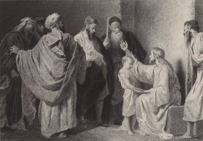 Jesus und ein Kind von after Albert Robida