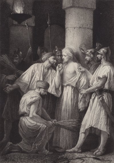 Jesus wird den Soldaten übergeben von after Albert Robida