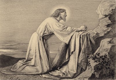Jesus betet von after Albert Robida