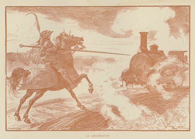 Die Lokomotive von after Albert Robida