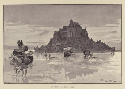 Der Mont Saint-Michel von after Albert Robida