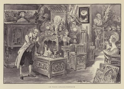Der alte Sammler von after Albert Robida