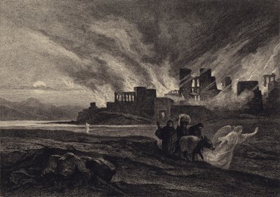 Die Zerstörung von Sodom von after Albert Robida