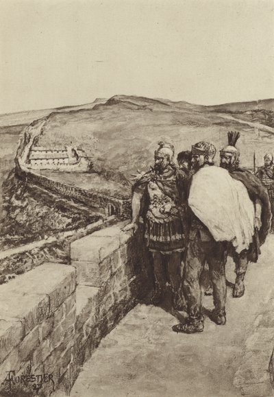 Ein General blickt von Hadrians Mauer von after Amedee Forestier