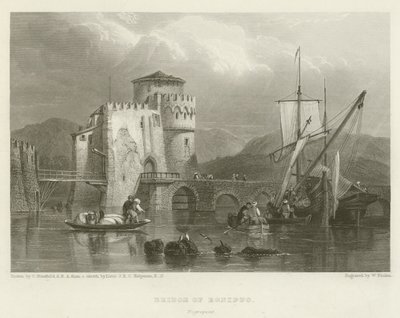 Brücke von Egnippo, Negropont von after C. Stanfield