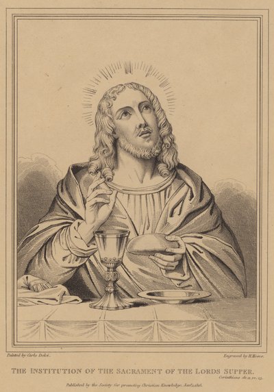 Die Einsetzung des Abendmahls, Korinther von after Carlo Dolci