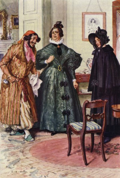 Illustration für Nicholas Nickleby von after Charles Edmund Brock