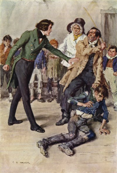 Illustration für Nicholas Nickleby von after Charles Edmund Brock