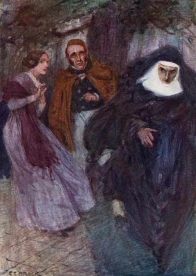 Lucy Snowe und Paul Emanuel im Schulgarten von after Charles Edmund Brock