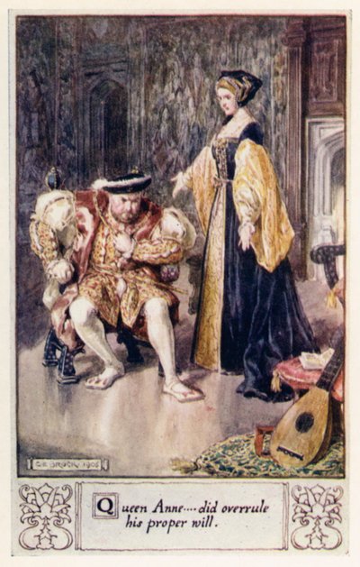Königin Anne überstimmte seinen eigenen Willen von after Charles Edmund Brock