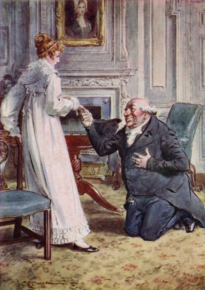 Sag ja, Becky, fuhr Sir Pitt fort? von after Charles Edmund Brock