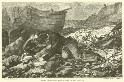 Der Körper von Kapitän Gardiner lag neben dem Boot von after Charles Green