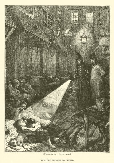 Newport-Markt bei Nacht von after Charles J. Staniland