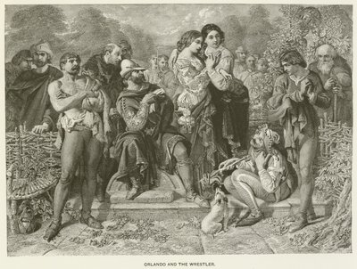 Orlando und der Ringer von after Daniel Maclise