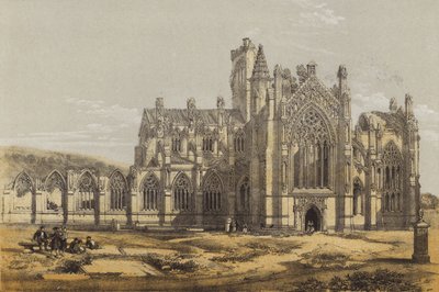 Melrose Abbey, von Süden von after David Roberts