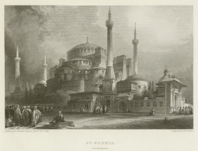 Hagia Sophia, Konstantinopel von after David Roberts