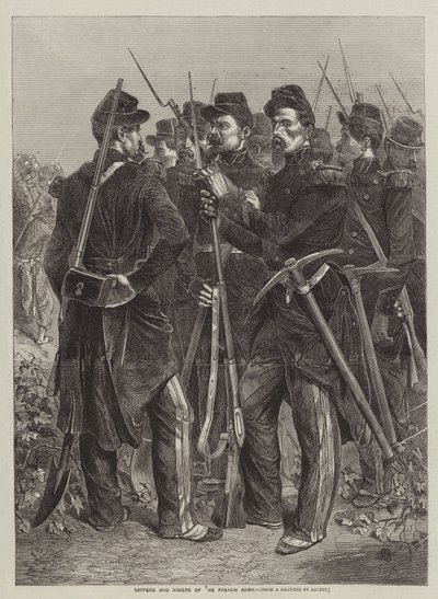Pioniere und Mineure der französischen Armee von after Denis Auguste Marie Raffet