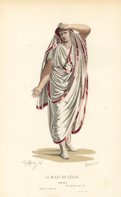 Der Tod von Cäsar, Brutus von after Edmond A.F. Geffroy