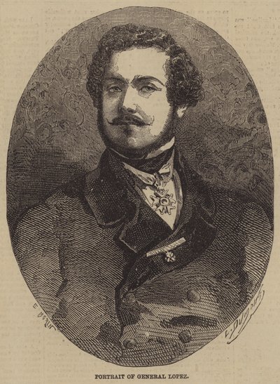 Porträt von General Lopez von after Edmond Morin
