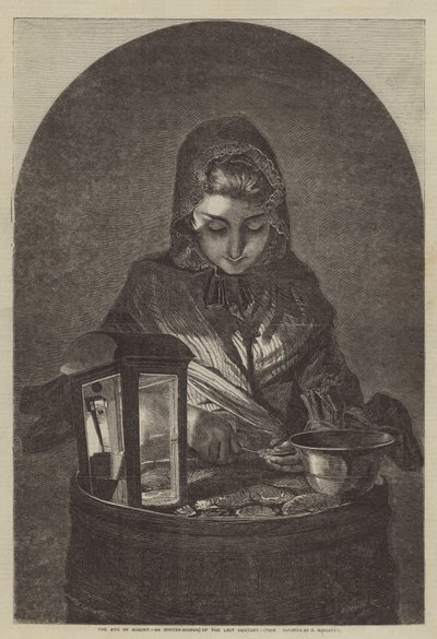 Der 4. August, eine Austernfrau des letzten Jahrhunderts von after Edmond Morin