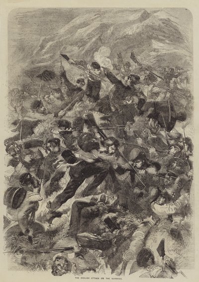 Der englische Angriff auf die Steinbrüche von after Edmond Morin