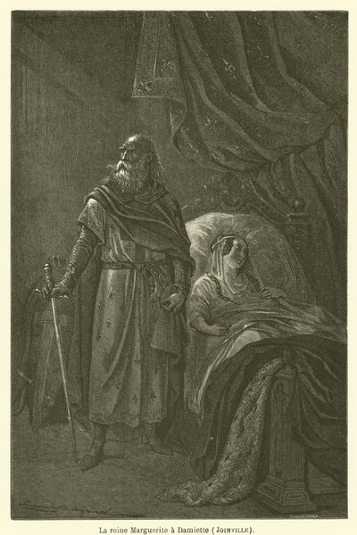 Königin Margarete in Damiette von after Emile Antoine Bayard